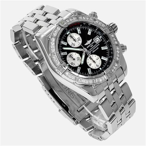 replica breitling chronomat evolution c13356|breitling chronomat evolution diamond bezel.